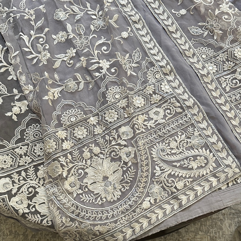 Tena Durrani Elegant Embroidered Sheer suit - Picture 3 of 12